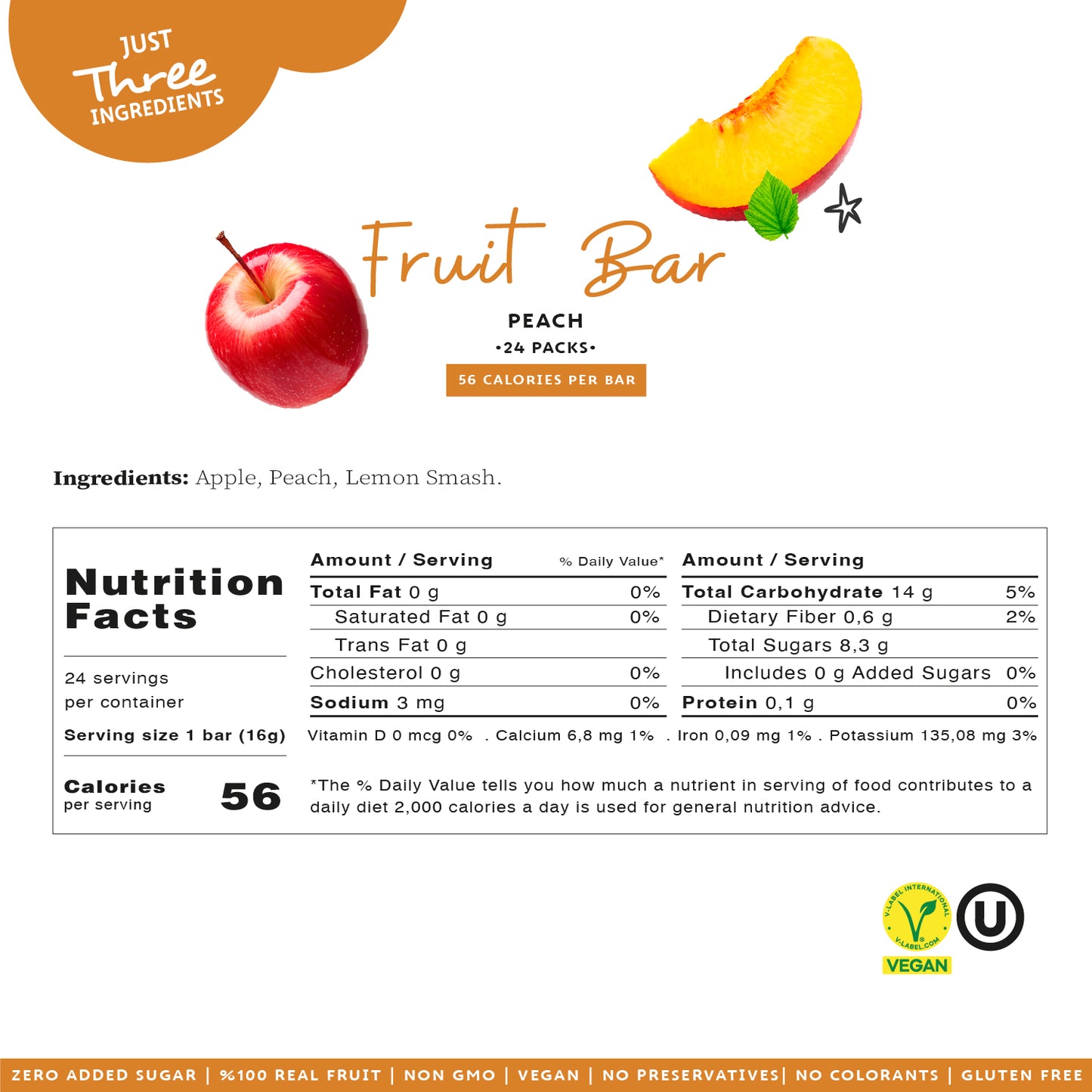 Mate Peach Fruit Bar (24pcs)