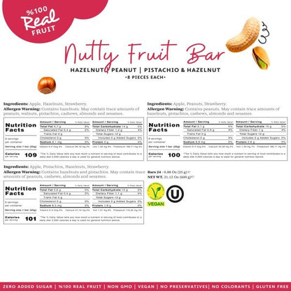 Mate Nutty Fruit Bar Variety Pack (24pcs)